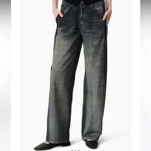 Rag & Bone Miramar wide-leg track pant/ jean! Small 🖤🐼